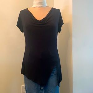 Storm black mint condition deep cowl neck short sleeve jersey top